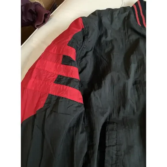 Vtg UNLV Runnin Rebels Jacket Logo 8 Men XL 90s Red Black Nylon Sideline Coat